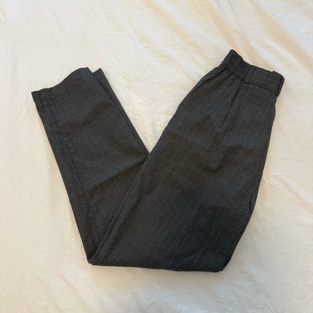 Vintage Grey Pinstripe Trousers